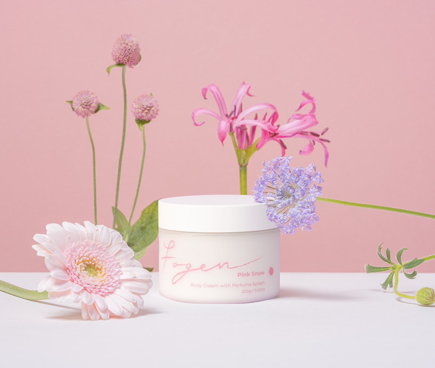 Fogen Bodycream with Perfume Splash, Pink Snow