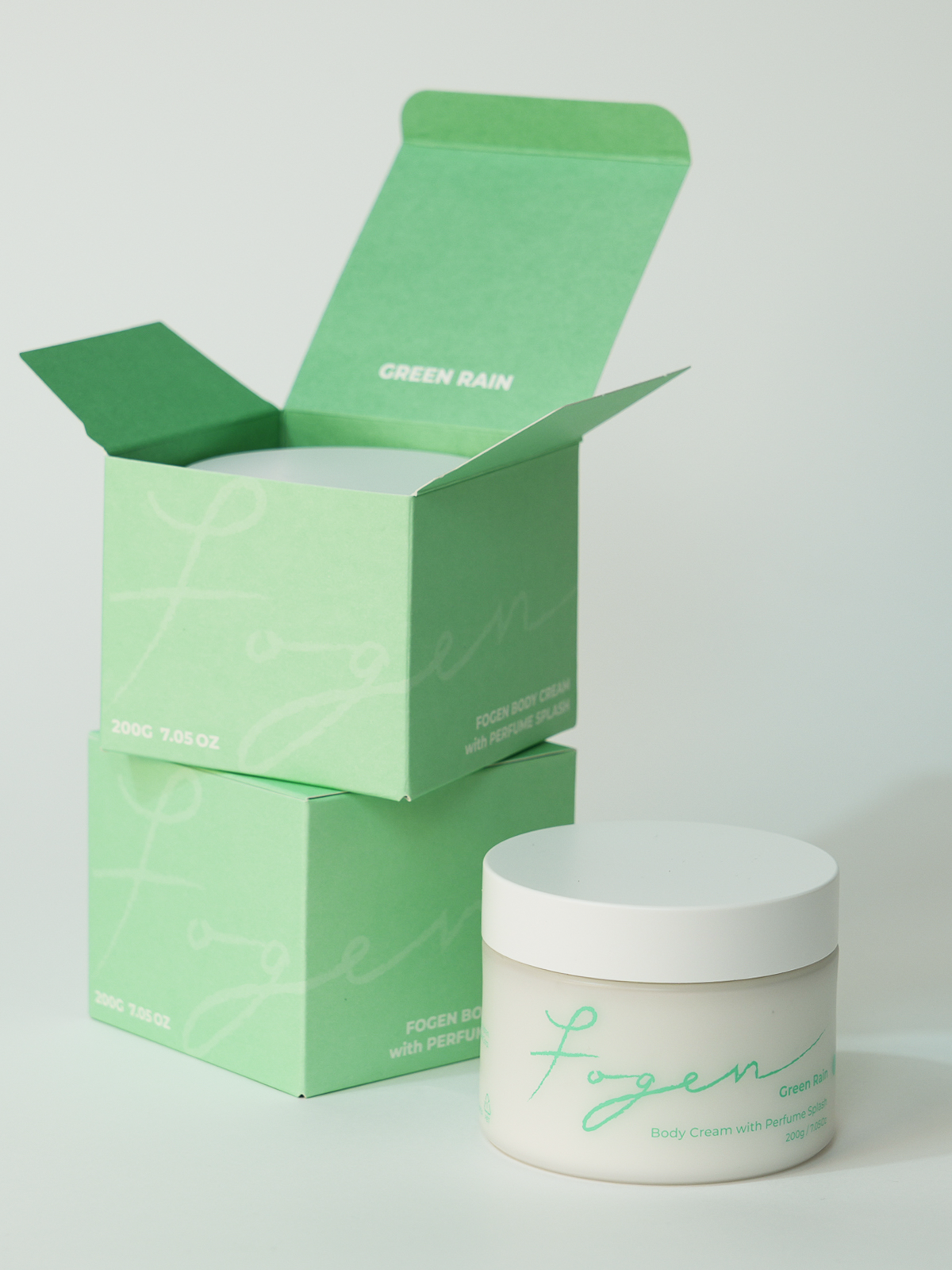 Fogen Bodycream with Perfume Splash, Green Rain