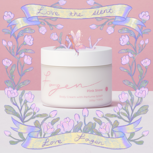 Fogen Bodycream with Perfume Splash, Pink Snow